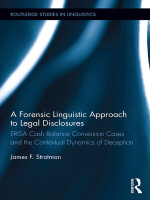 cover image of A Forensic Linguistic Approach to Legal Disclosures